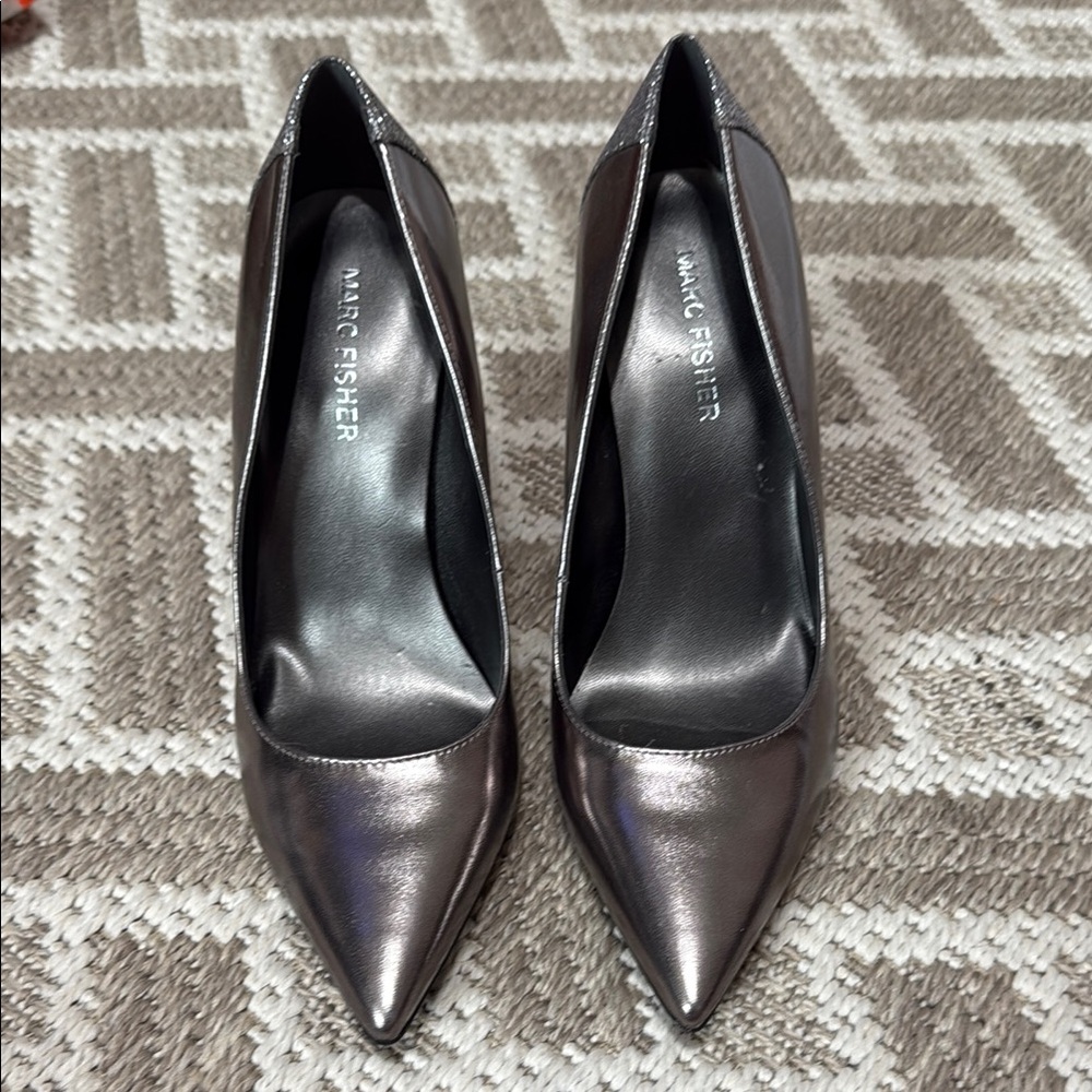 Marc Fisher Silver Stiletto Heels Size 7.5
